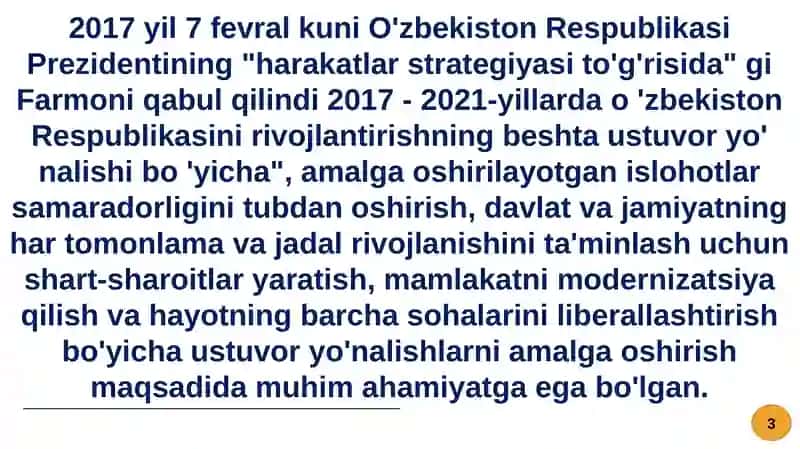 HARAKATLAR STRATEGIYASIDAN RIVOJLANISH STRATEGIYASIGACHA. 3