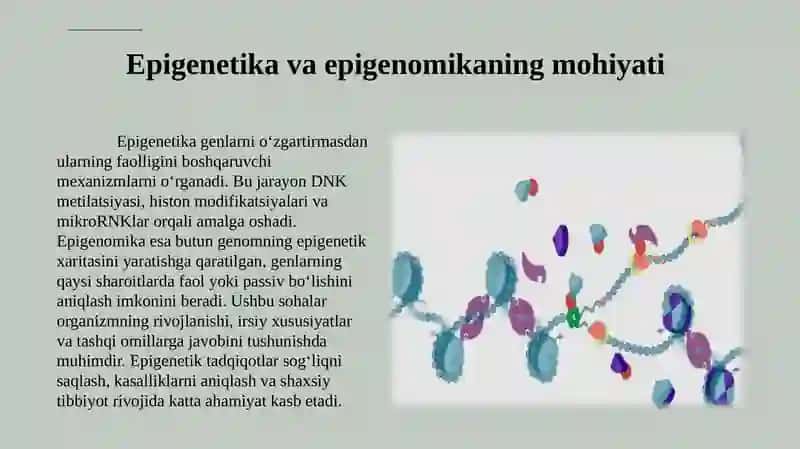 Epigenetika va Epigenomika 3