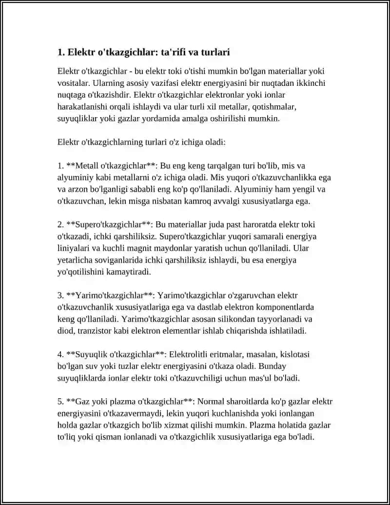 ELEKTR O'TKAZGICHLAR VA ULARNING PARALEL VAKETMA-KET ULANISHLARI 3