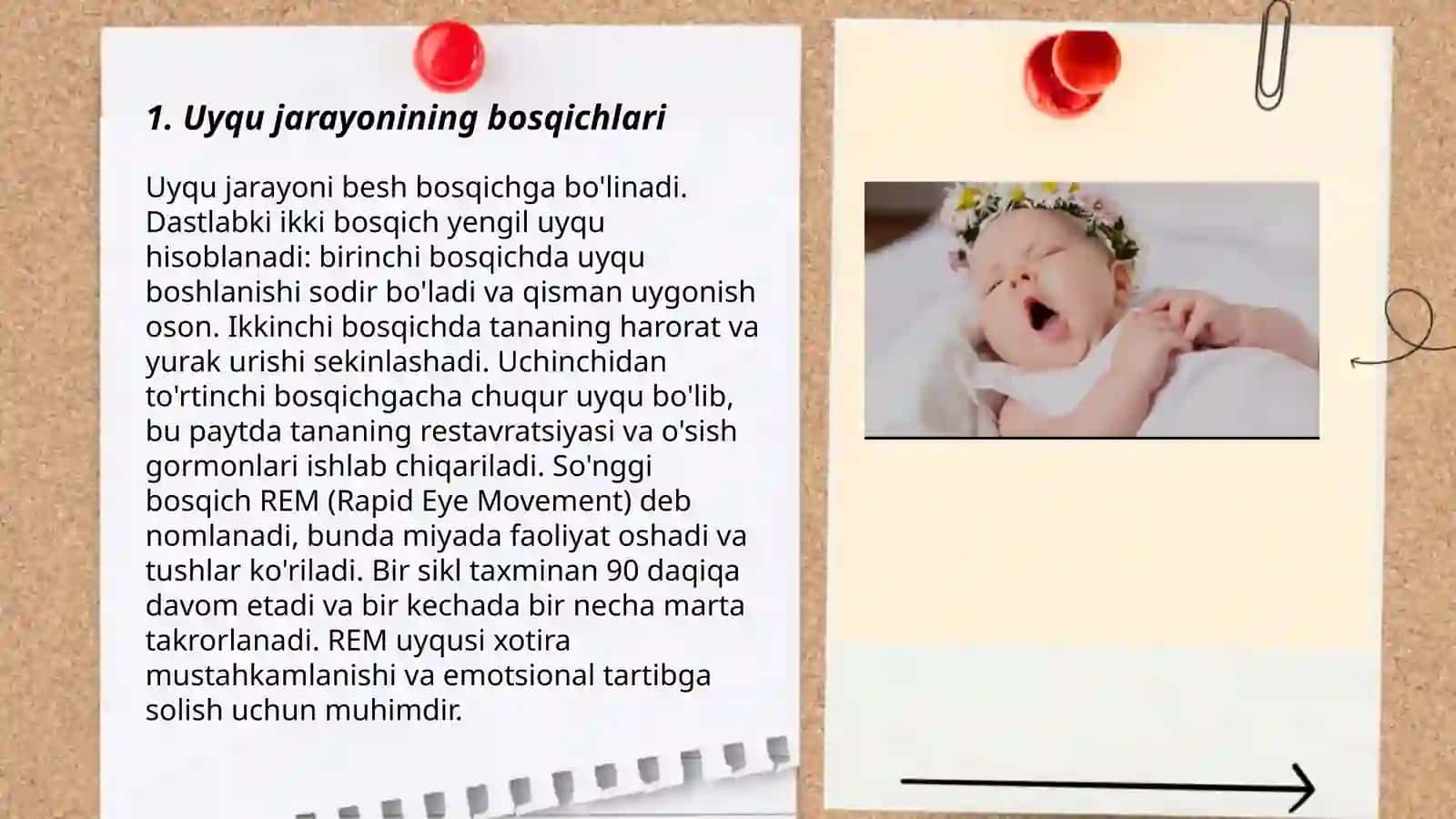 Uyqu jarayoni haqida ba'zi ma'lumotlar va uyquning turlari 3