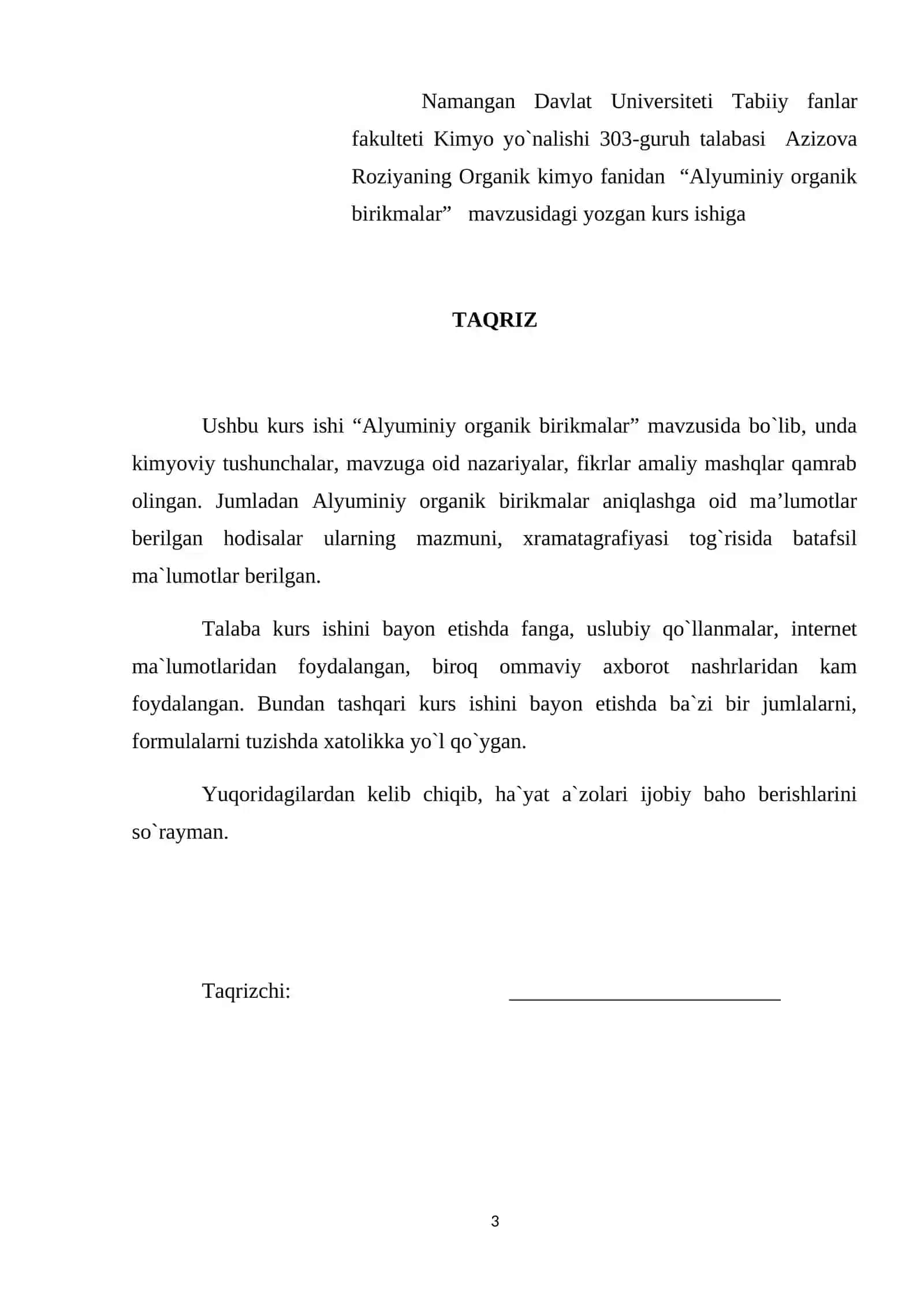 Alyuminiy Organik Birikmalar 3