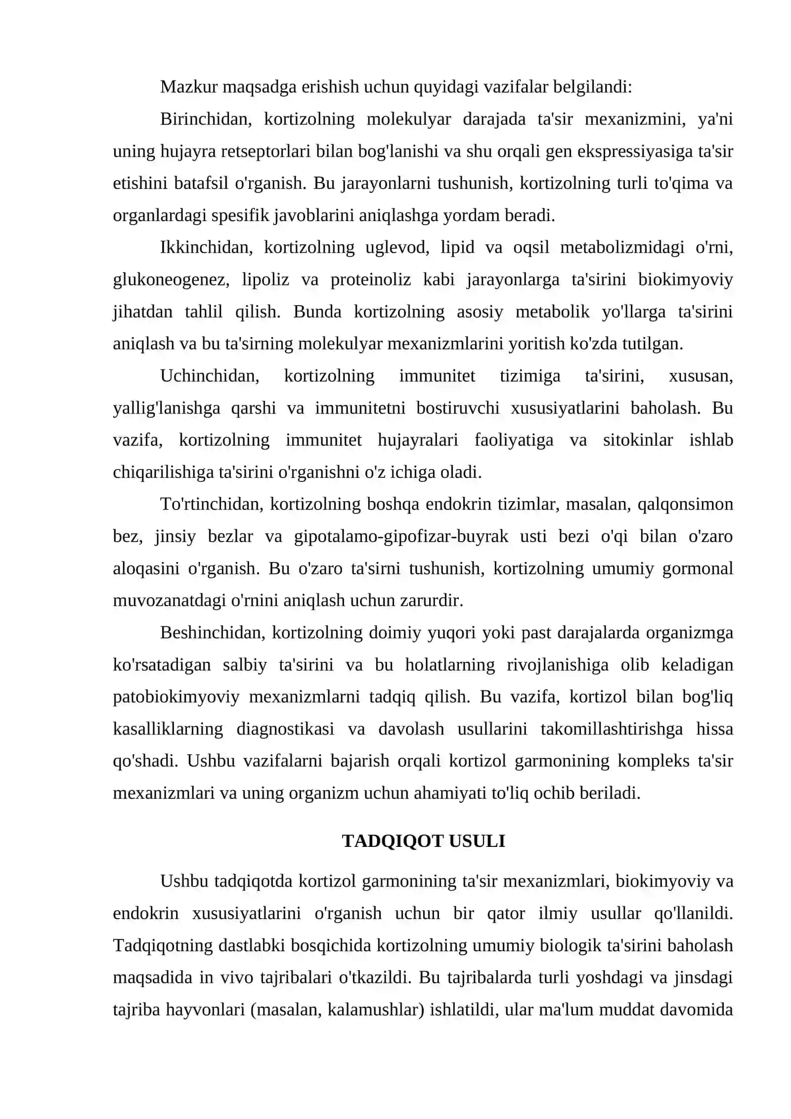 KORTIZOL GARMONINING TASIR MEXANIZMI VA UNING BIOKIMYOVIY VA ENDOKRIN XUSUSIYATLARI 3