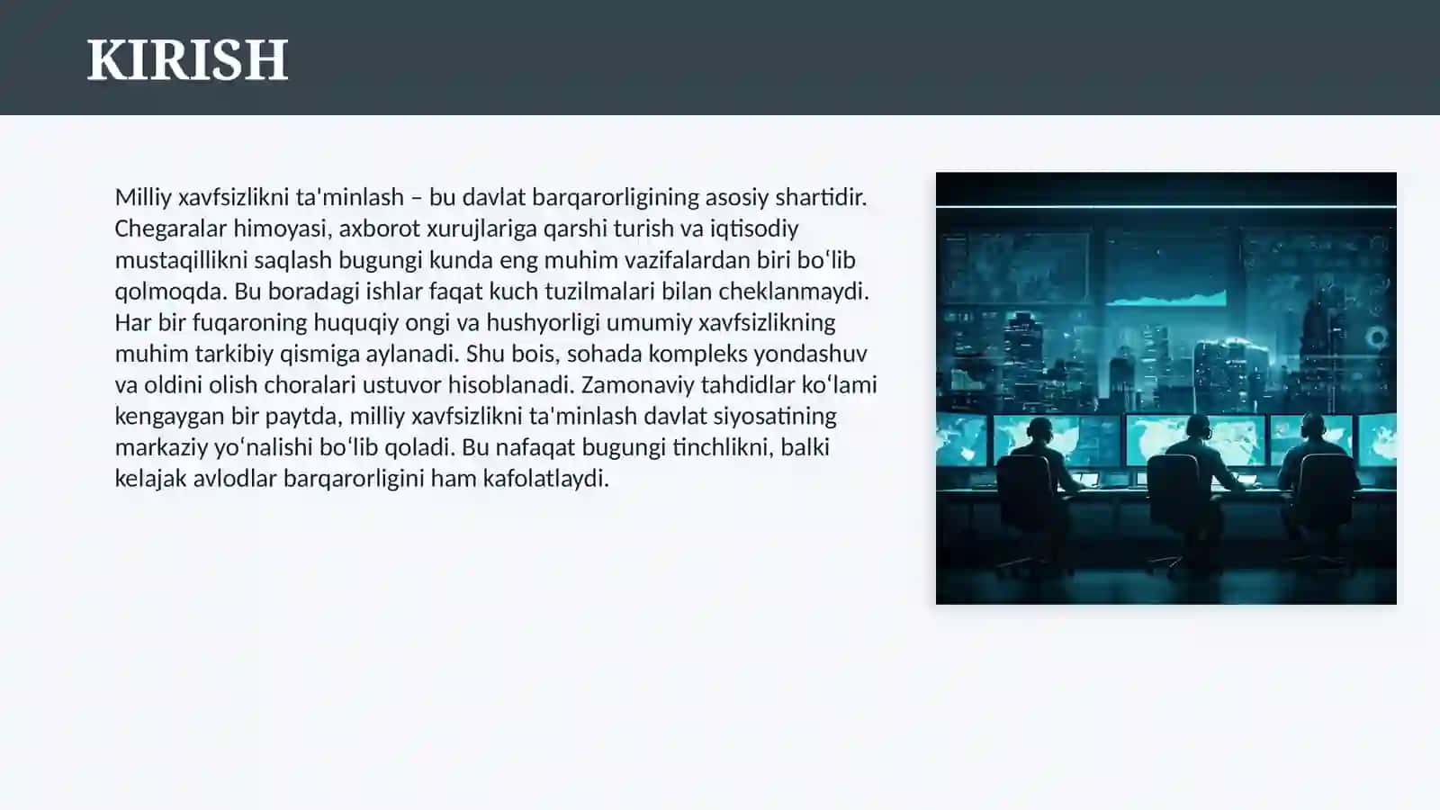 MILLIY XAVFSIZLIKNI TA`MINLASH BORASIDA ISHLAR 3