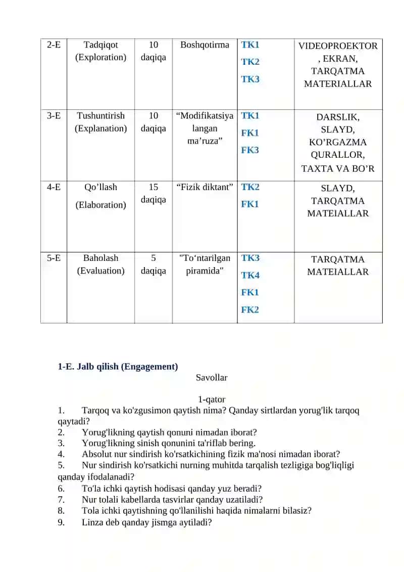 "Geliotexnika. O’zbekistonda Quyosh energiyasidan foydalanish" DARS ISHLANMASI 3