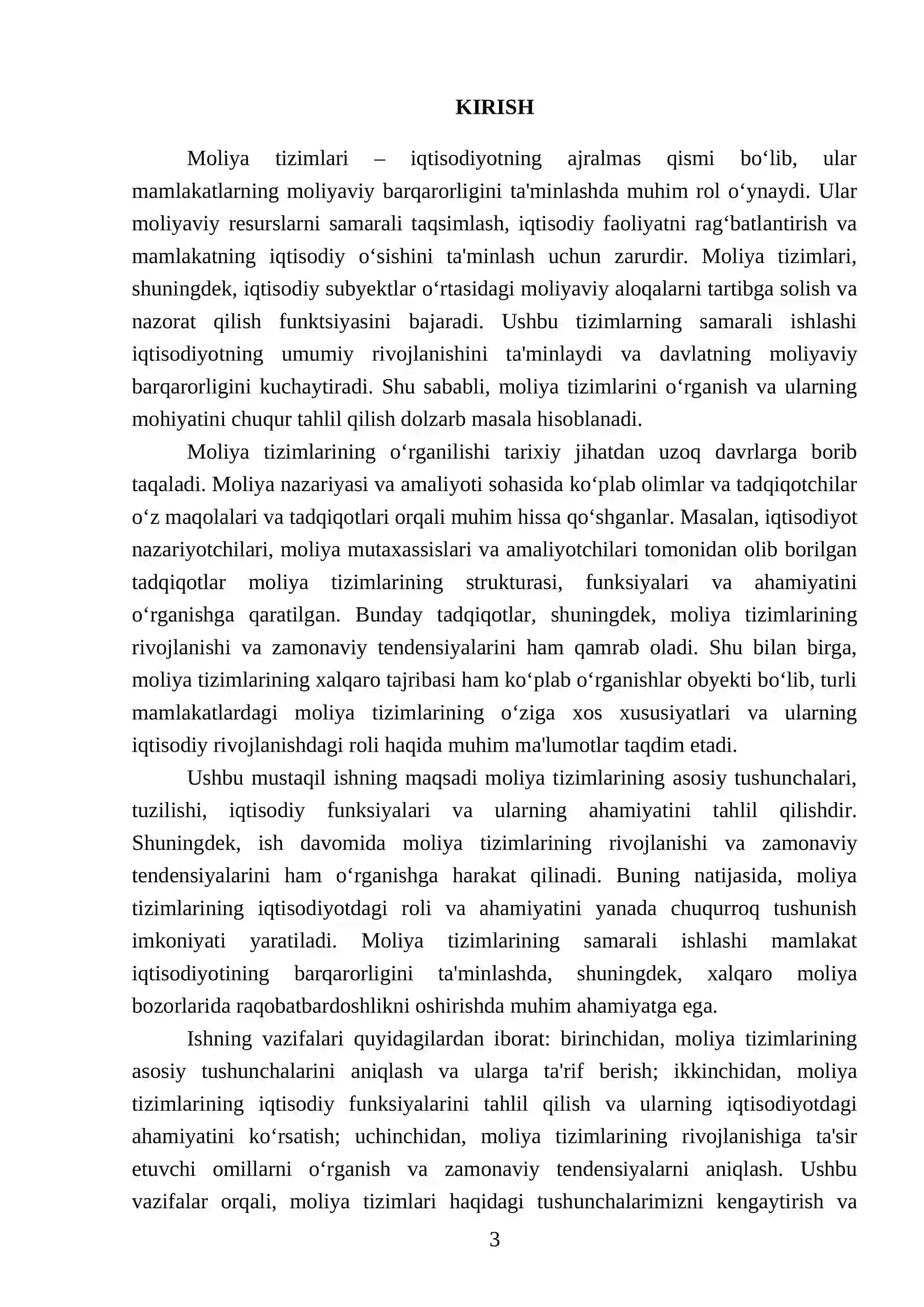 Moliya tizimlari va ularning mohiyati 3