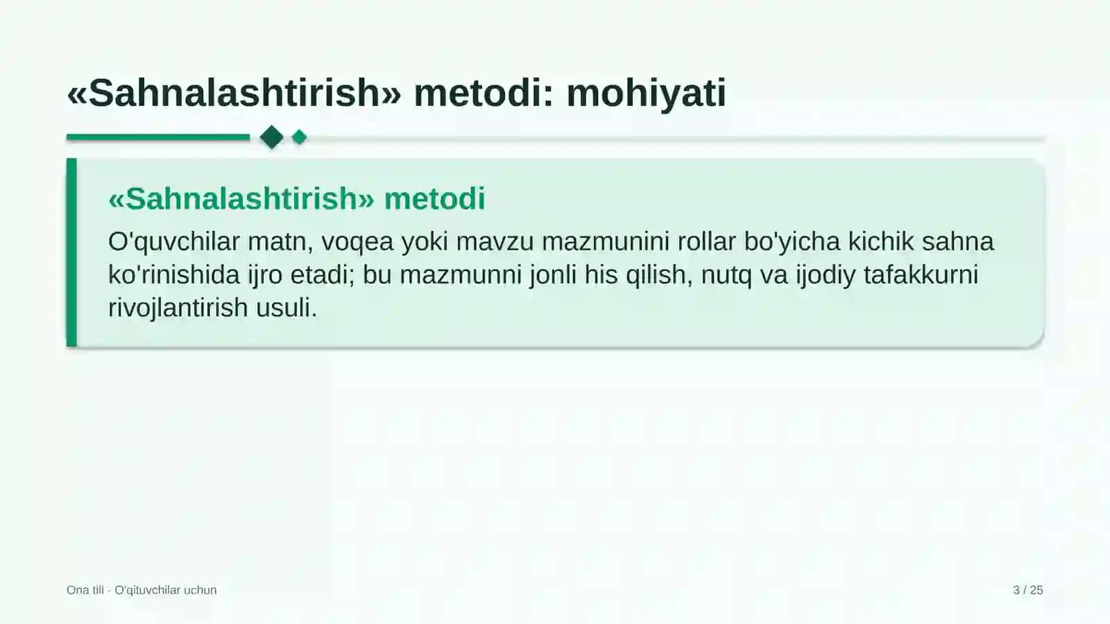 ona tili darslarida sahnalashtirish metodidan foydalanish 3104 3