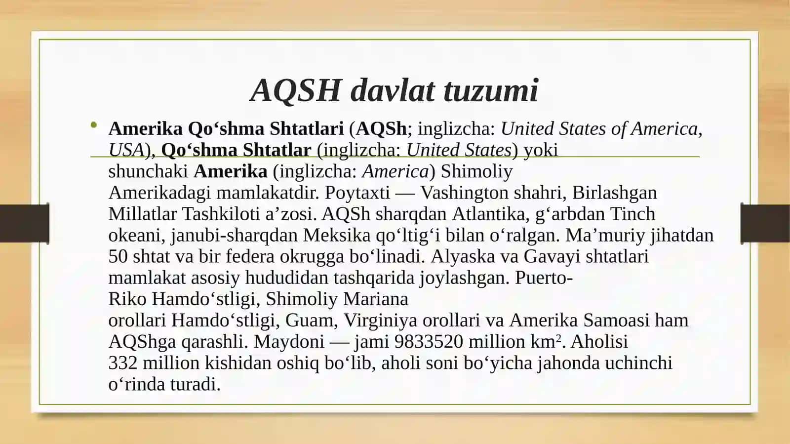 AQSH davlati va uning ijtimoiy siyosati 3