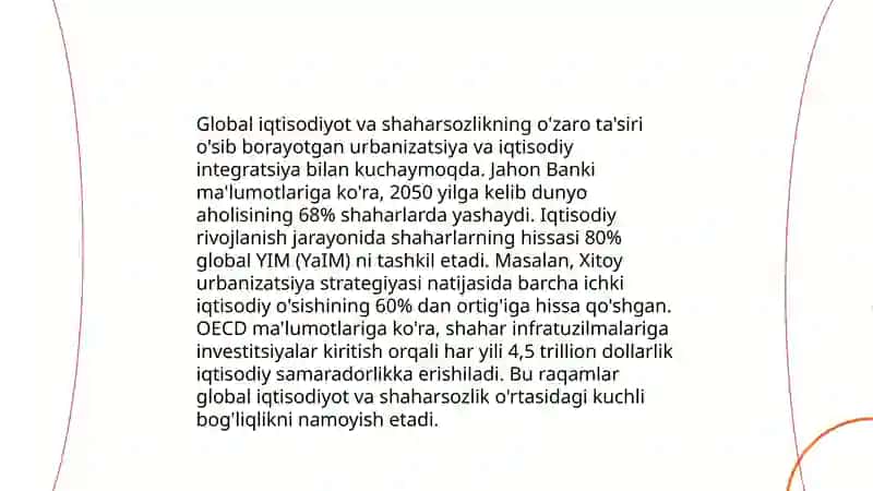 Global iqtisodiyot va shaharsozlik 3