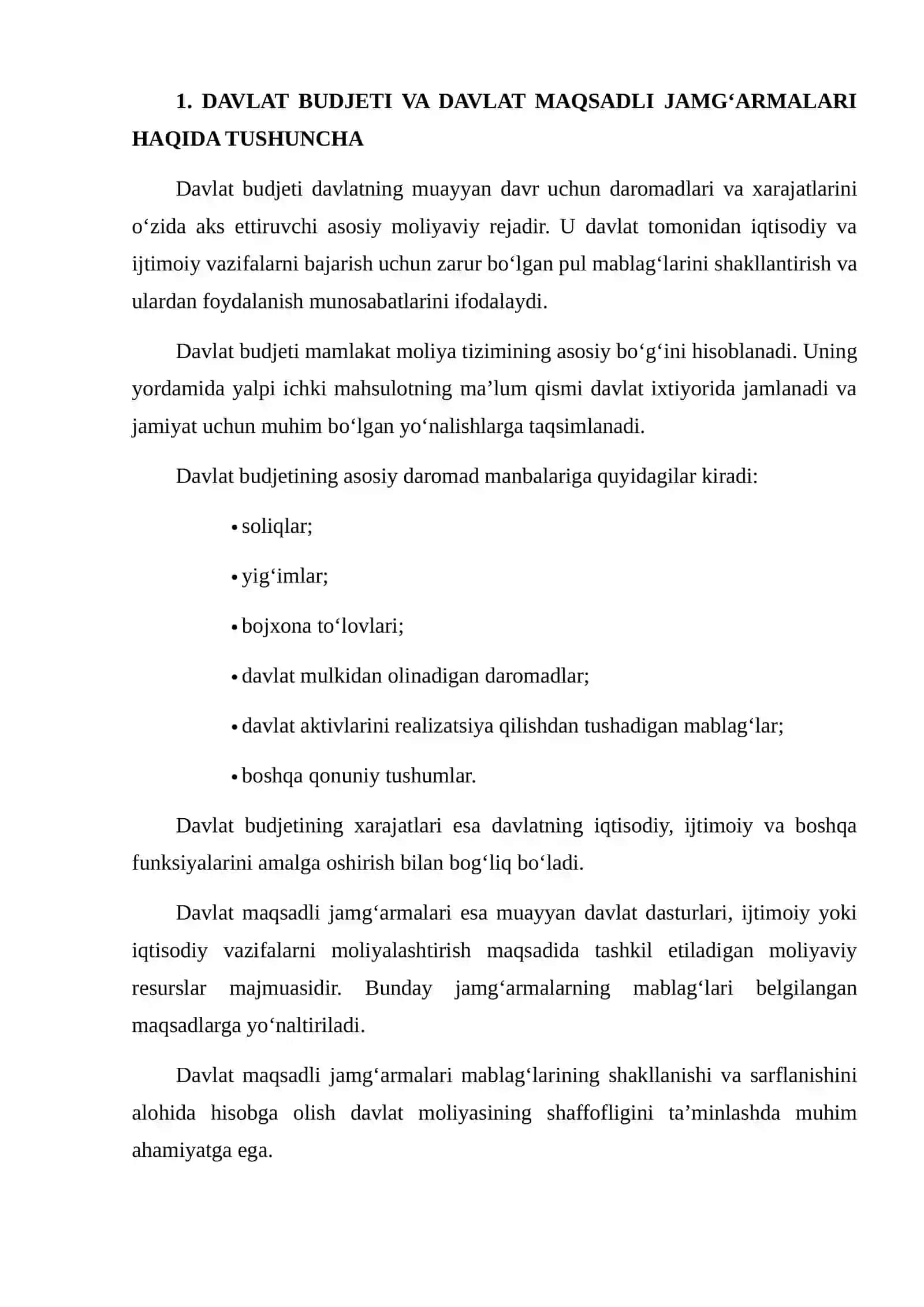 DAVLAT BUDJETI VA DAVLAT MAQSADLI JAMG‘ARMALARI BUDJETLARINING IJROSI BO‘YICHA BUDJET HISOBINI TASHKILIY-USLUBIY JIHATLARI 3