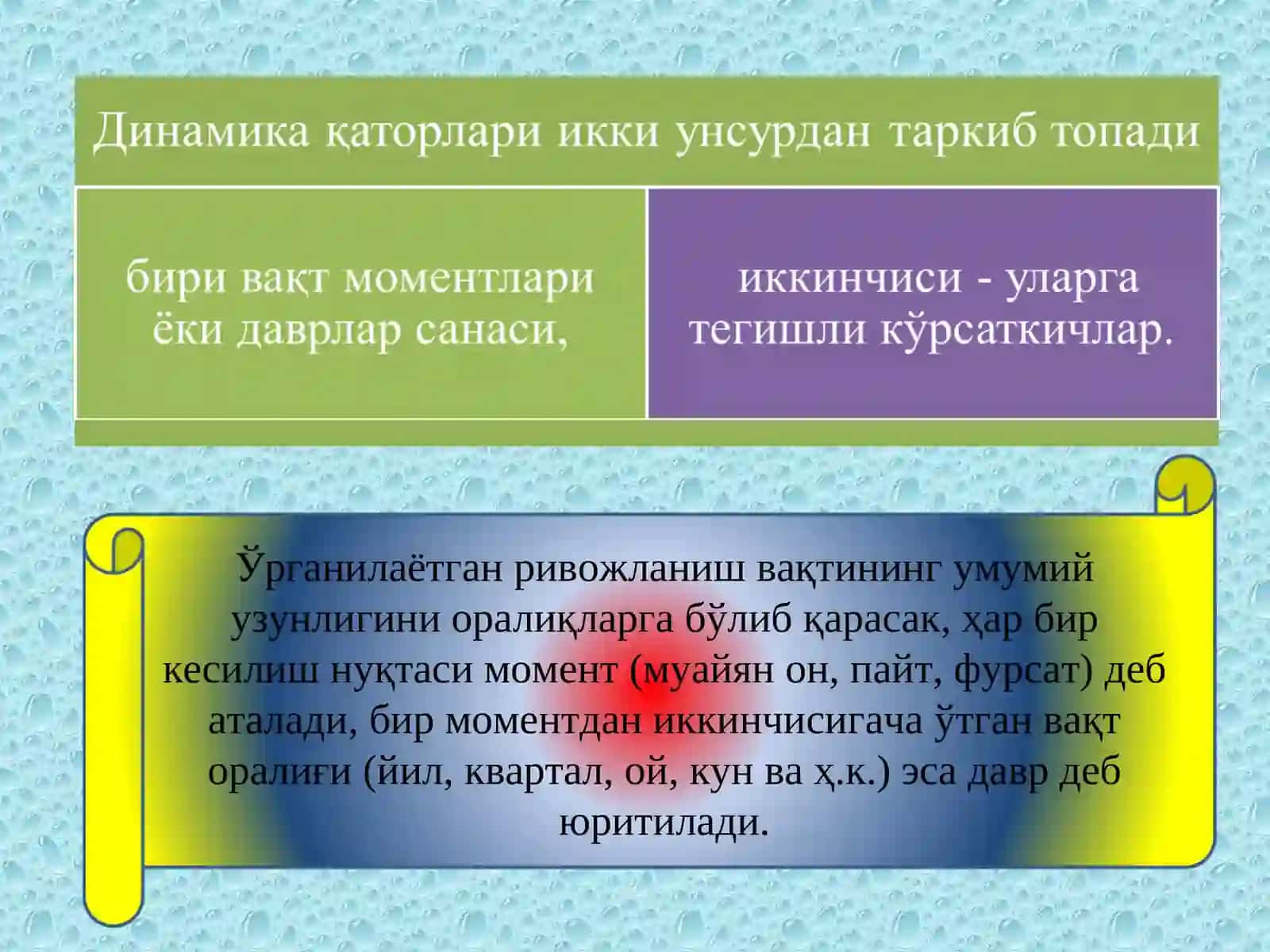 Динамикани статистик ўрганиш 3