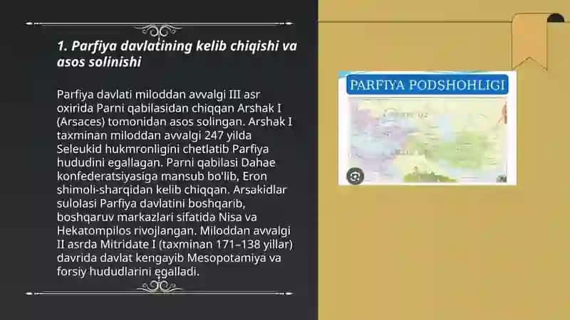 Parfiya davlati haqida 3