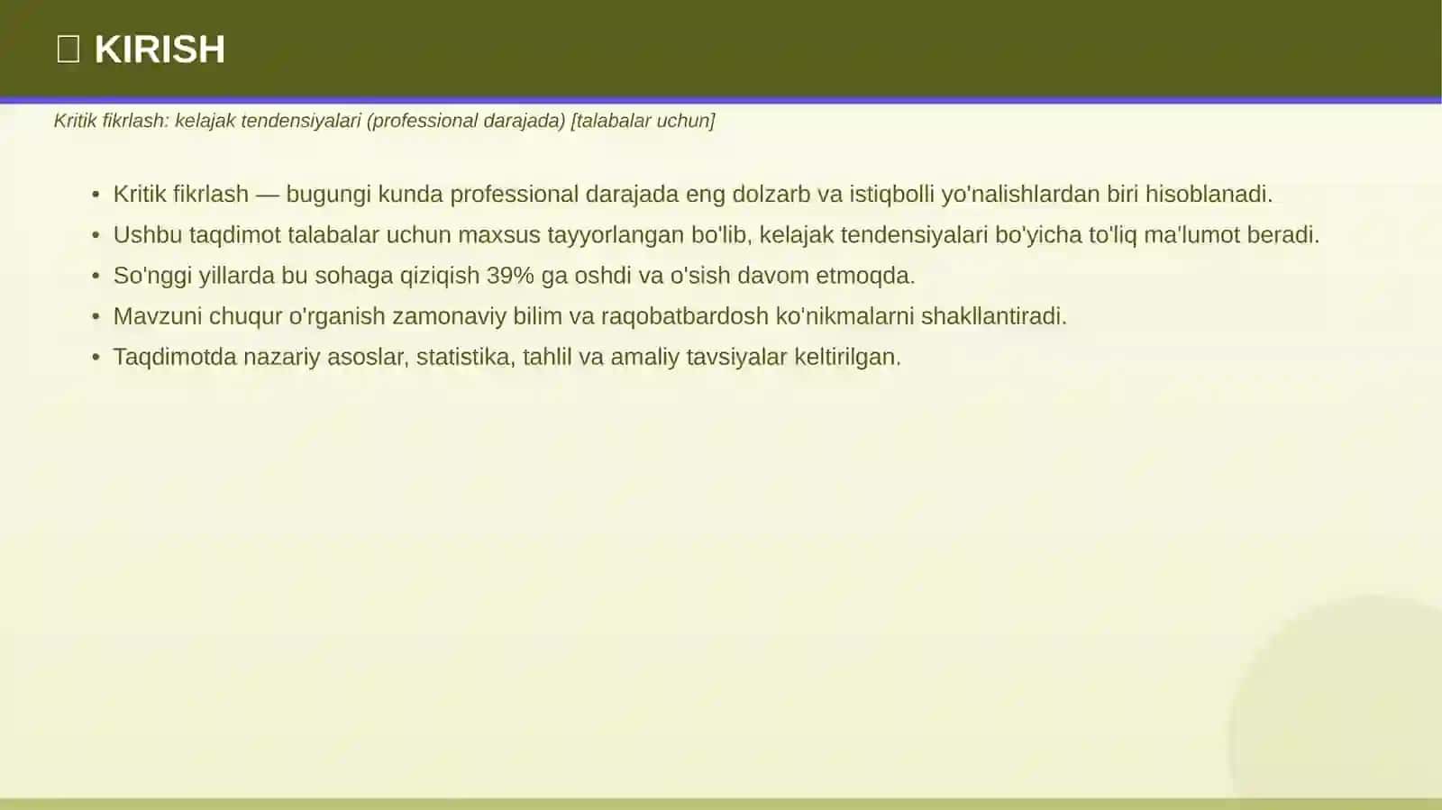 PROFESSIONAL TAQDIMOT • 2026 3