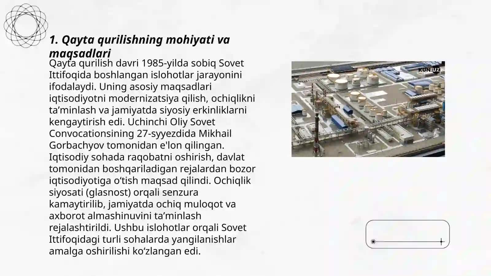 Qayta qurilishning mohiyati va maqsadlari 3