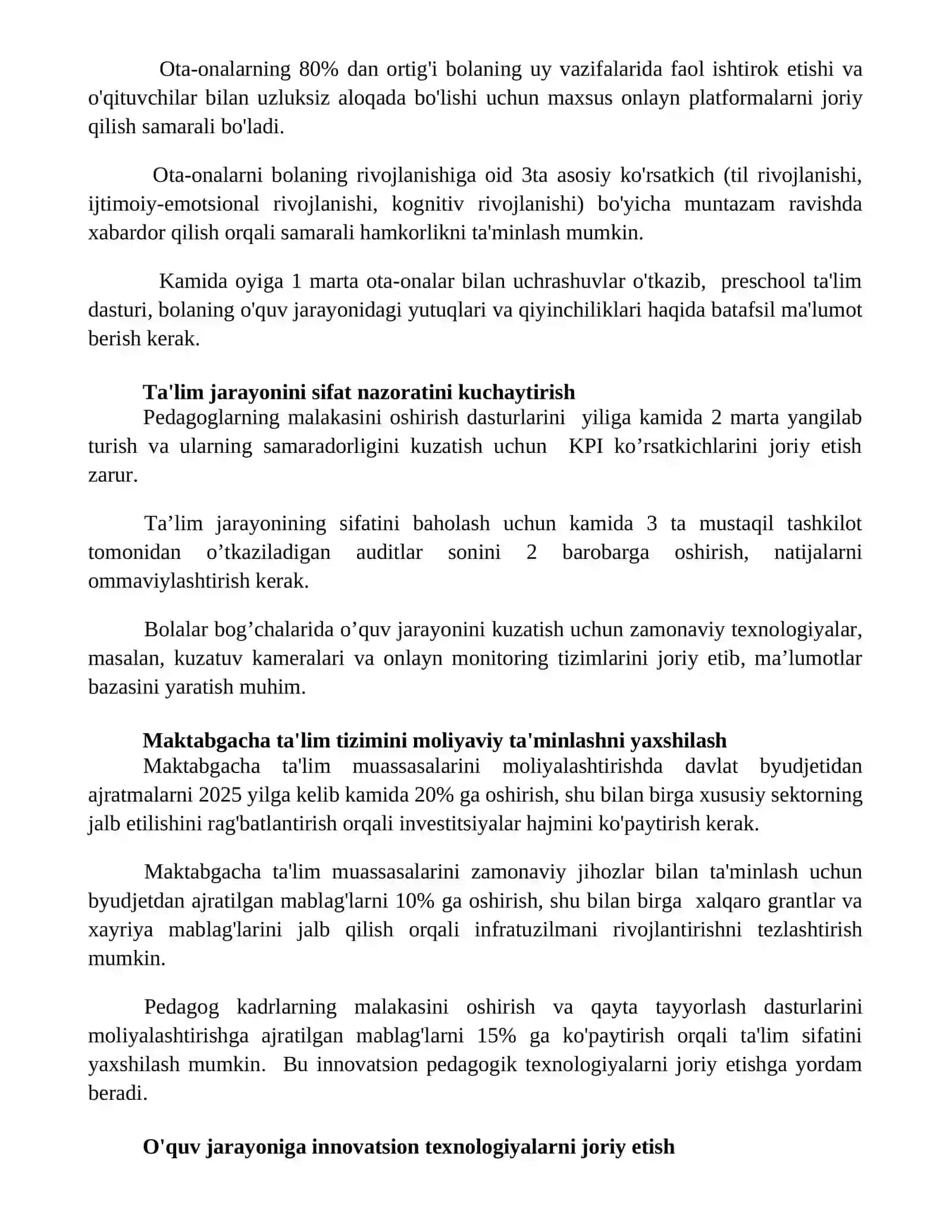 Maktabgacha taʼlim tizimini rivojlantirishning ustuvor yoʻnalishlari 3