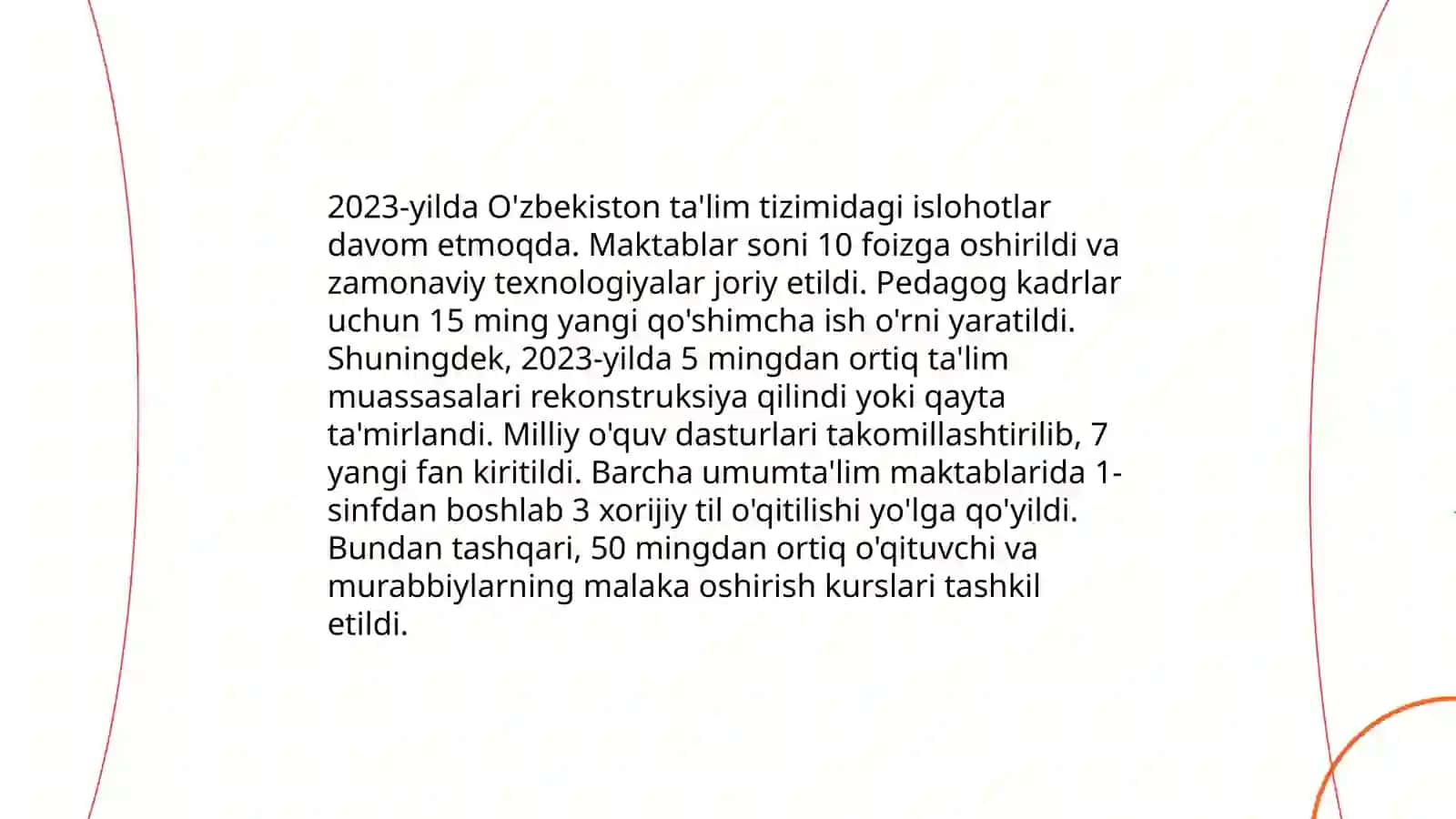 Oʻzbekistonda ijtimoiy sohada amalga oshirilgan oʻzgarishlar mazmun va mohiyati 3