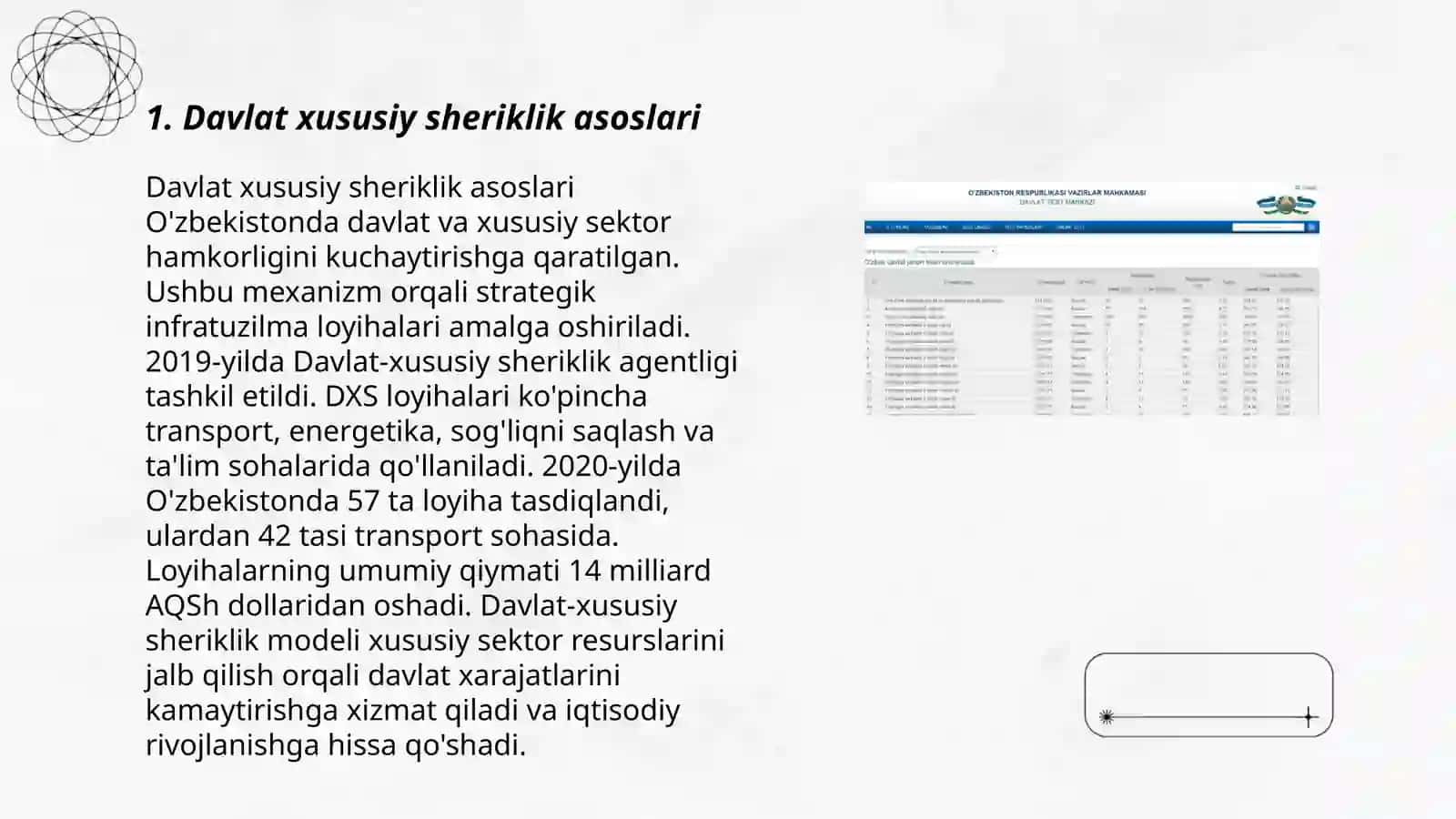 Davlat xususiy sheriklik asoslari 3