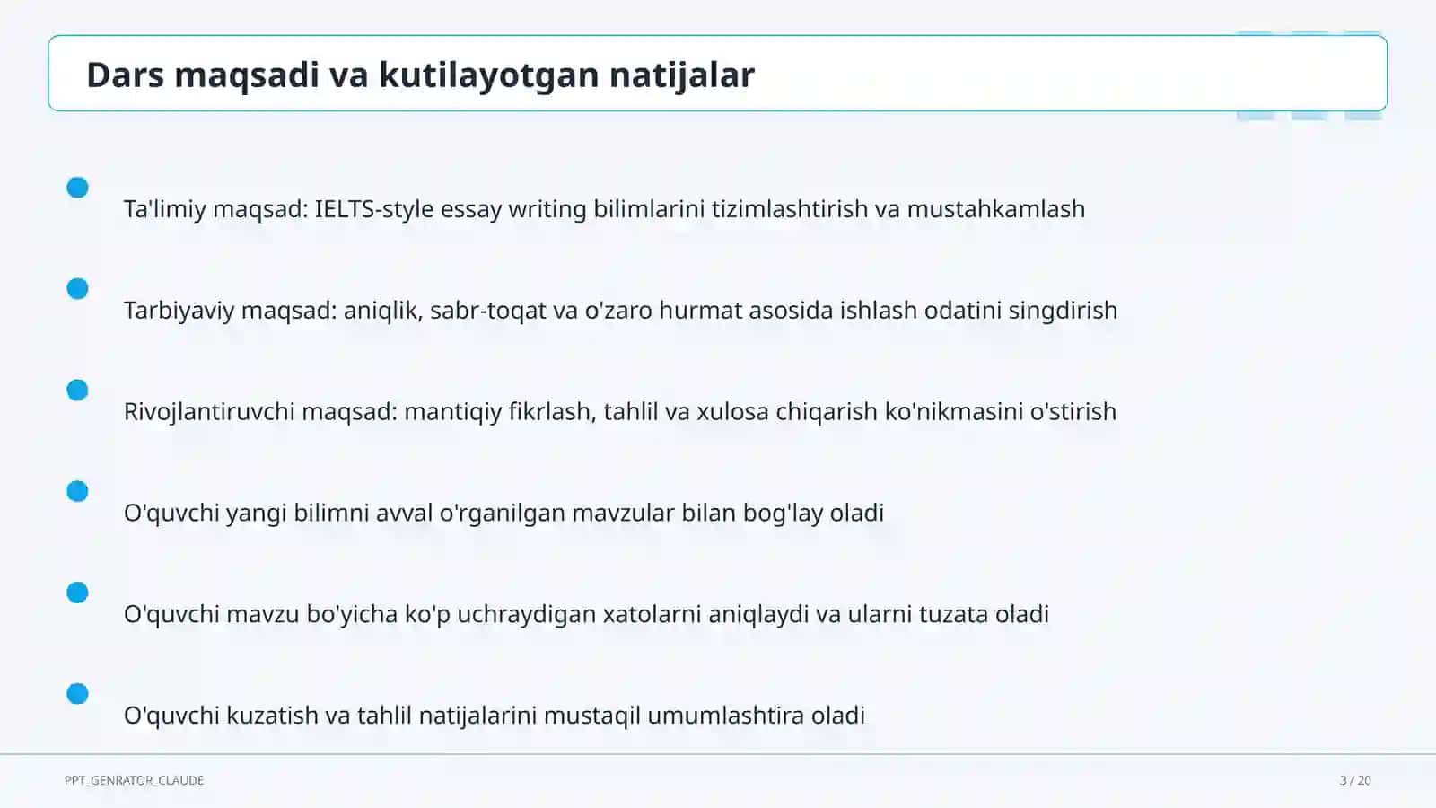 IELTS-style essay writing (11-sinf) 3