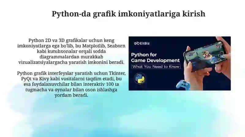 Python dasturlash tillaridagi grafik imkoniyatlar 3