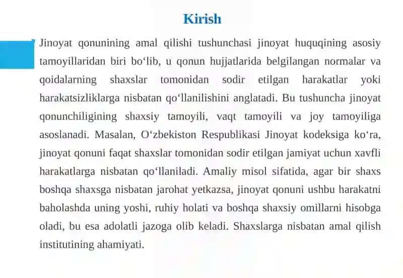 Jinoyat qonunining shaxslarga nisbatan amal qilishi 3