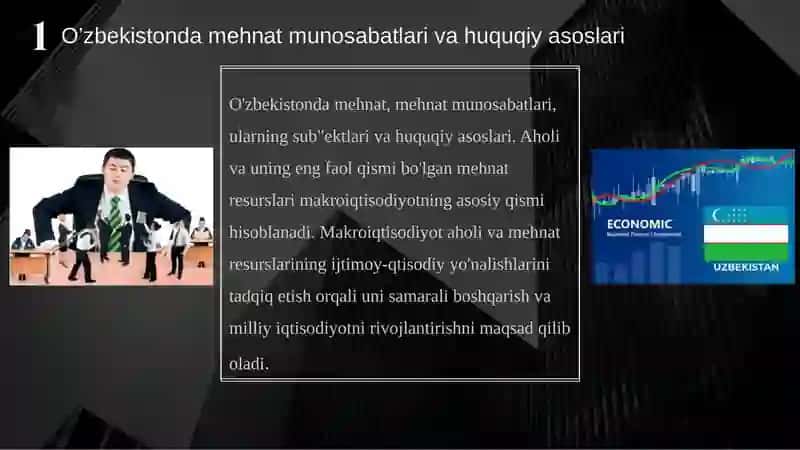 O’zbekistonda Mehnat Munosabatlari va Huquqiy Asoslari 3