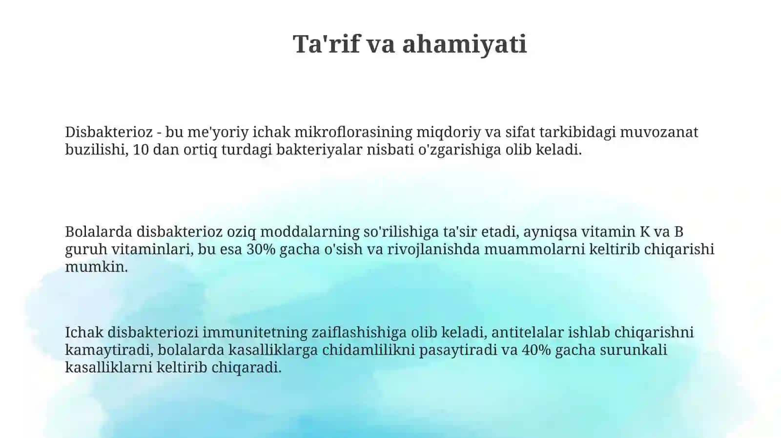Bolalardadisbakteriolar 3