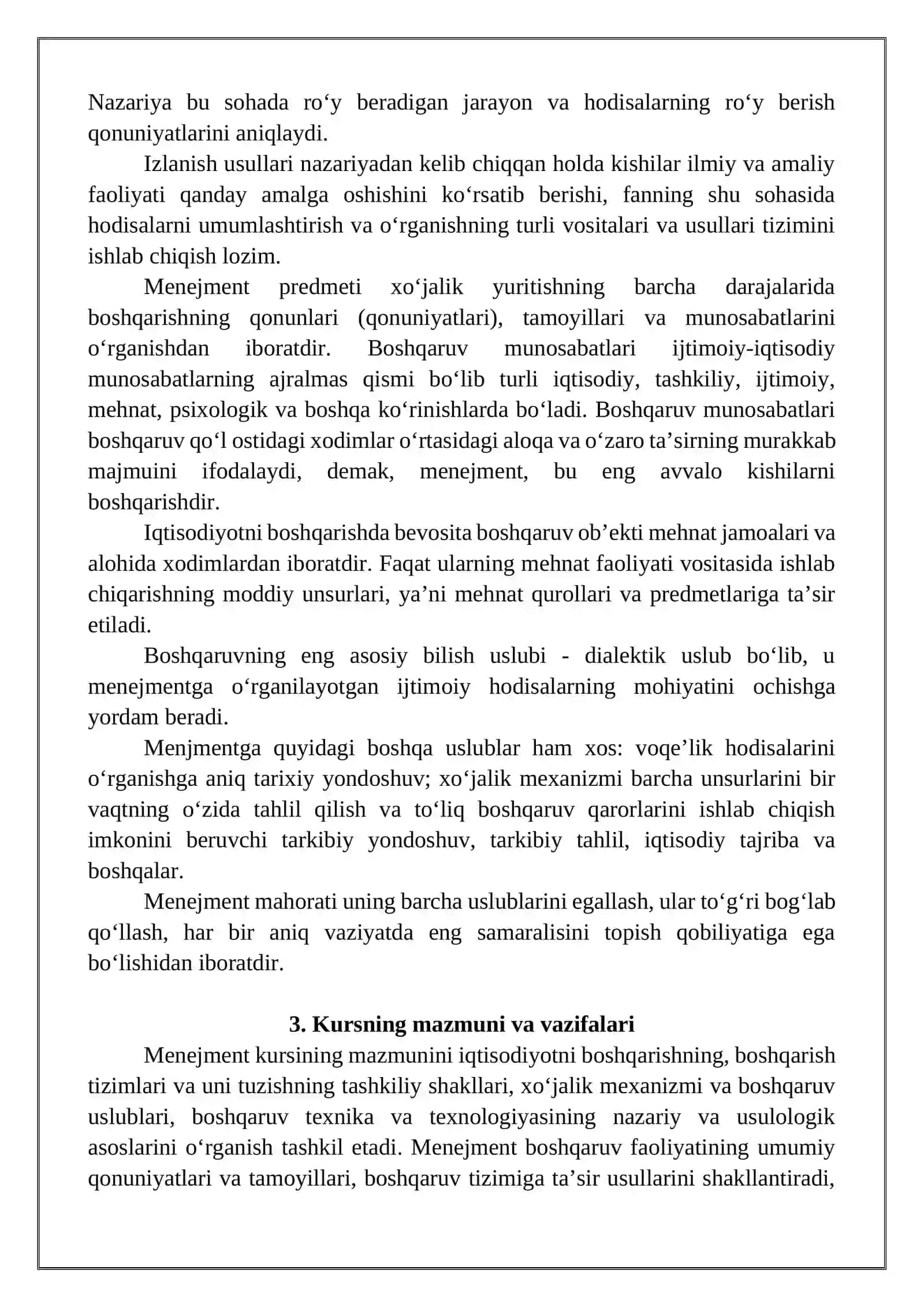 Kursning predmeti, vazifalari va mazmuni 3