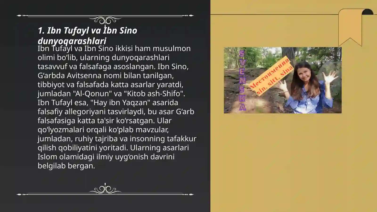 Ibin Tufayl va Ibn Sinoning "Xqy Ibn Yakzon oʻgʻil" risolasini qiyosiy Halil etish 3