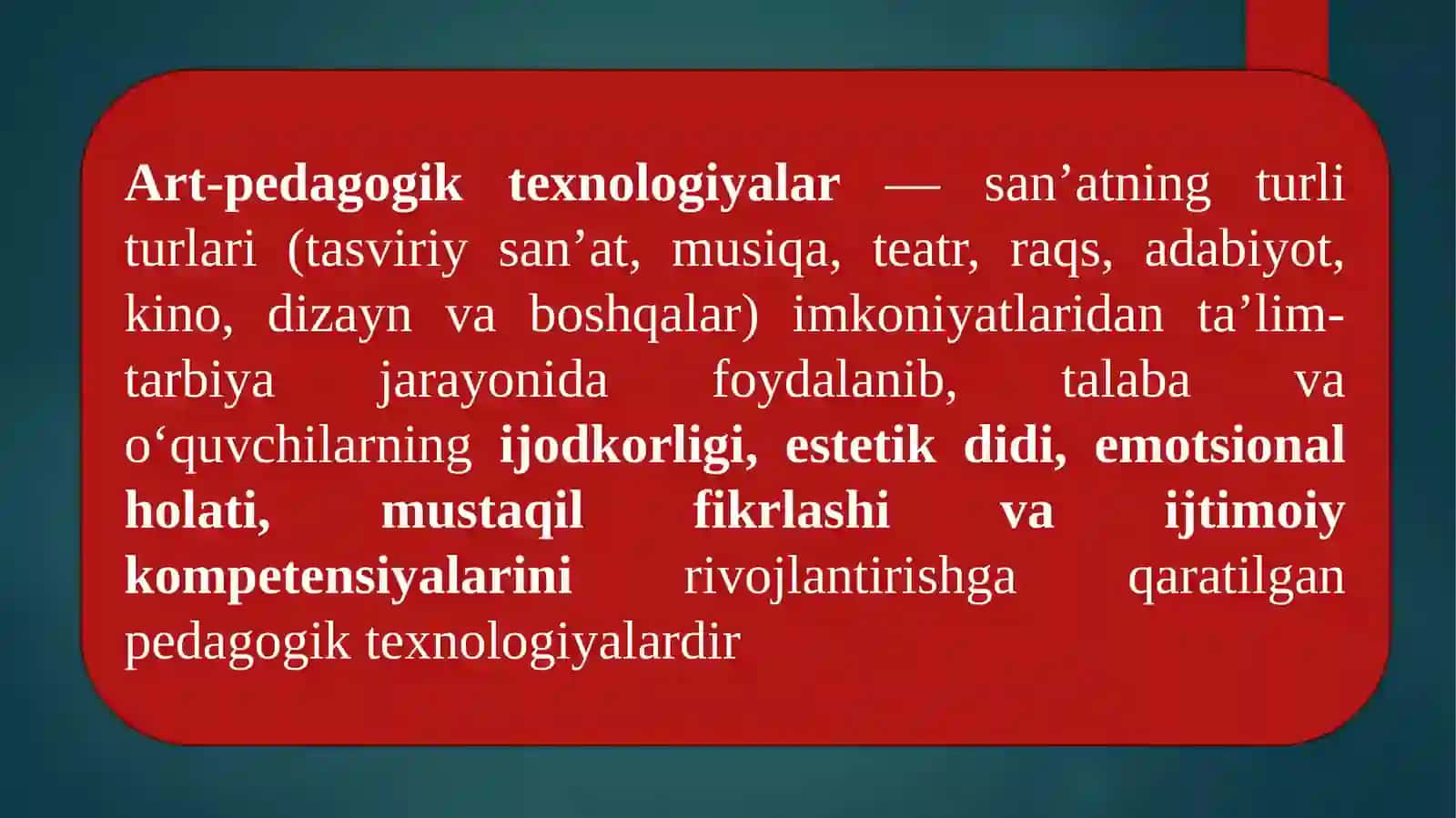 Art-pedagogik texnologiyalar 3