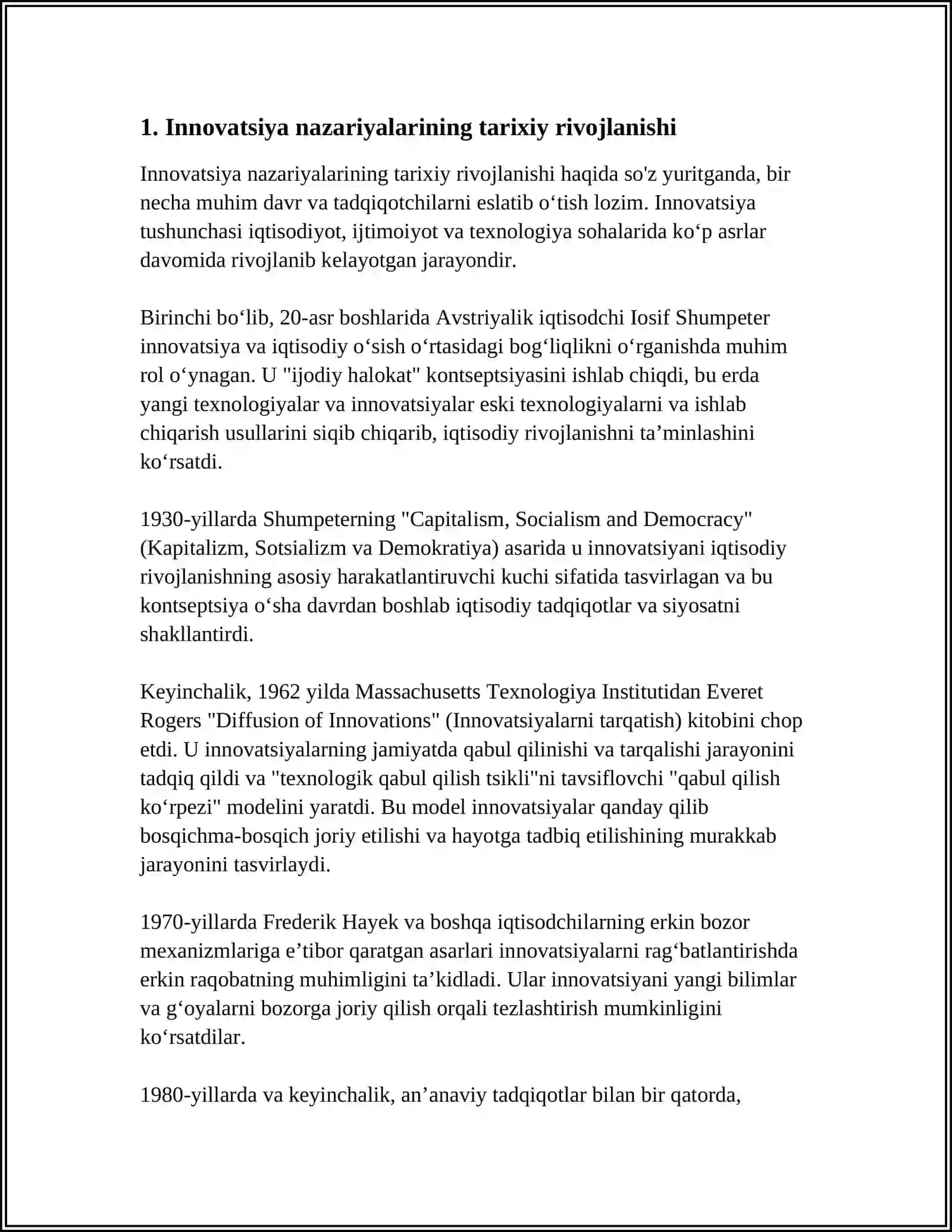 INNOVATION VA INNOVATSION MENEJMENT NAZARIYASI RIVOJLANISHINING ASOSIY YÓNALISHLARI 3