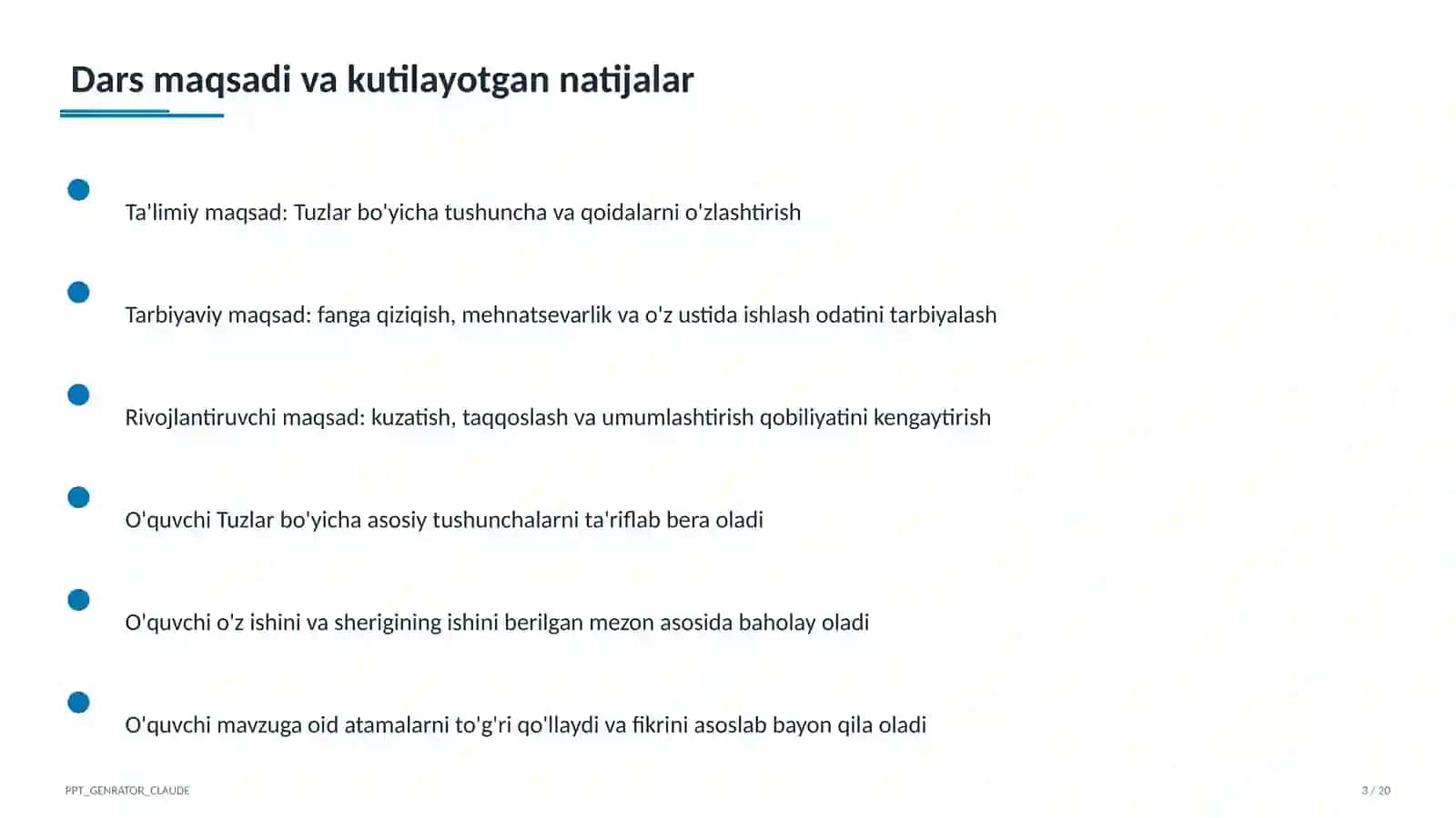 Tuzlar (8-sinf) 3