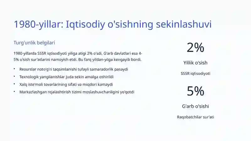 Sovet Tuzumining Iqtisodiy Inqirozi: Qulaylikdan Qulashgacha 3
