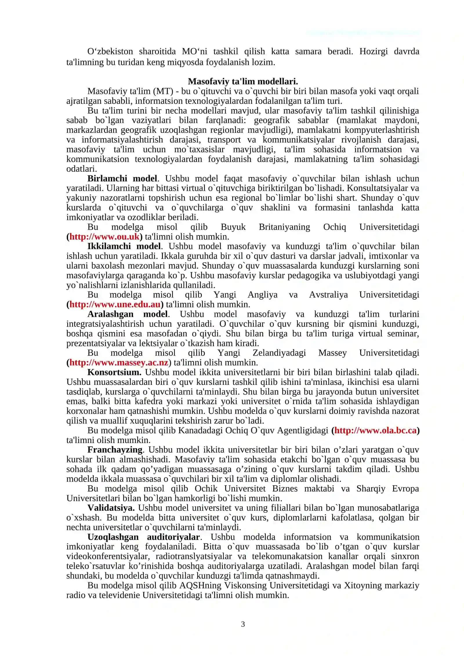 Masofaviy ta'lim tizimi – o`qitishning zamonaviy usuli 3