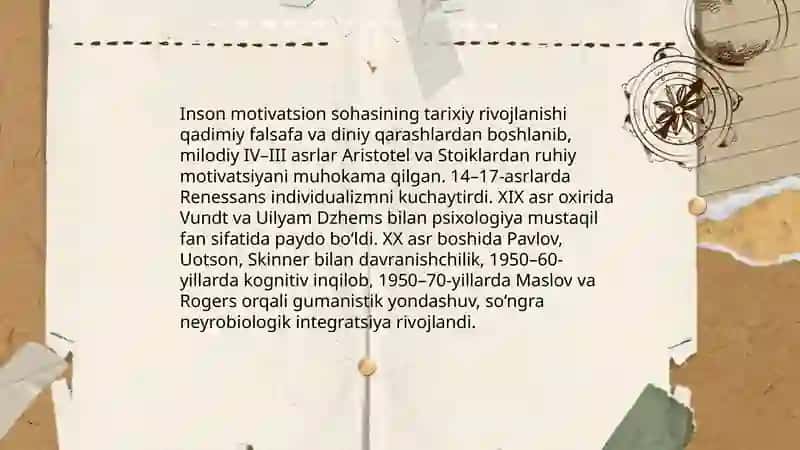 Inson motivatsion sohasining rivojlanishi 3
