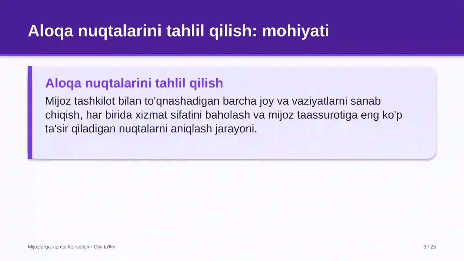 Autsorsing kompaniyalarida aloqa nuqtalarini tahlil qilish 3