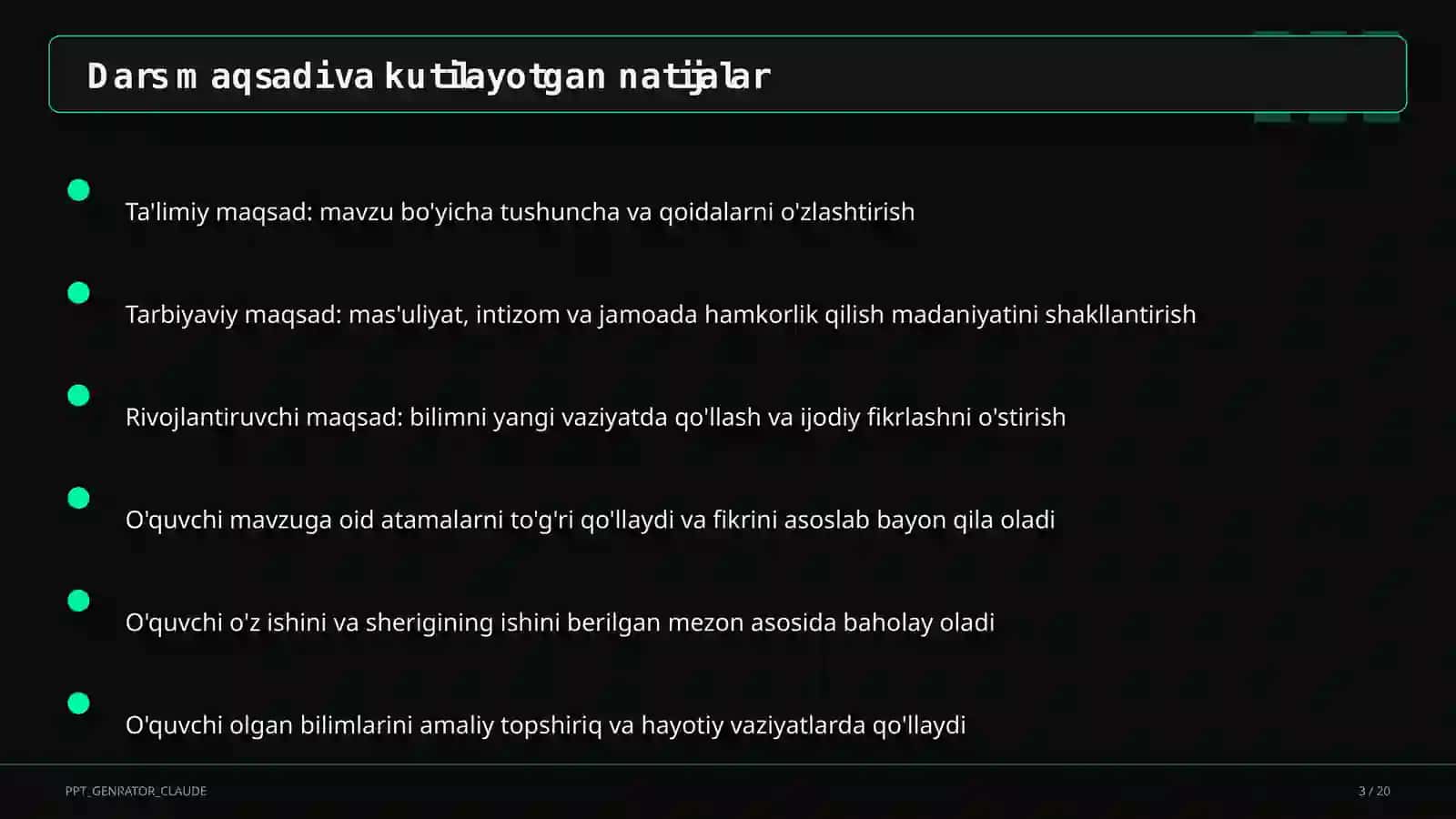 Husnixat: harflarni to'g'ri yozish (1-sinf) 3