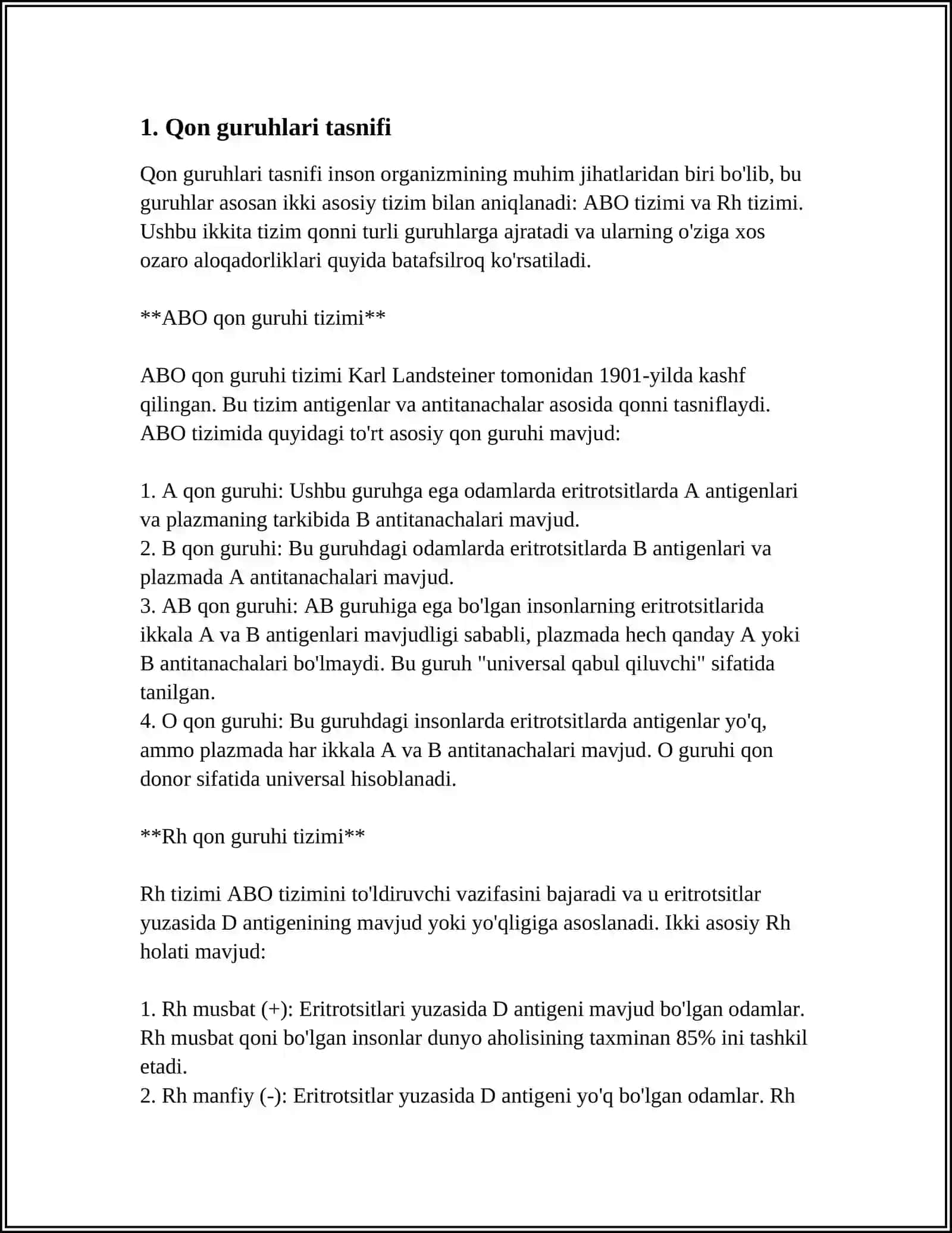 GEMOSTAZ. QON GURUHLARINI VA REZUS-FAKTOR. QON QUYISH ASOSLARI 3
