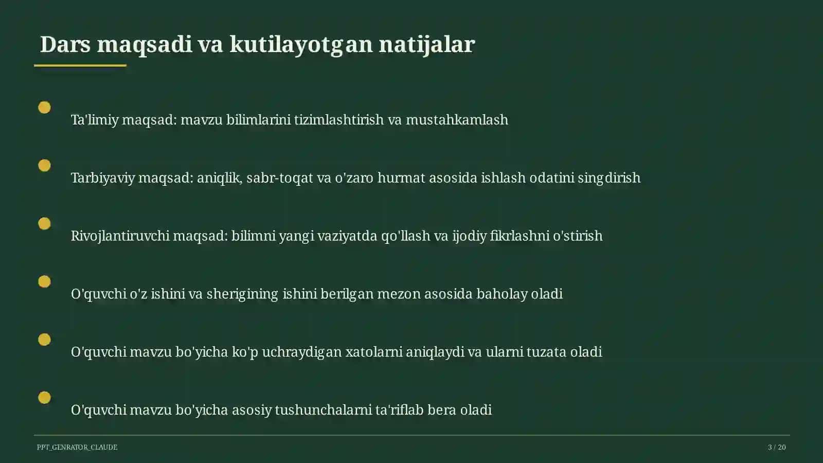 Hayot yo'lini tanlash: maqsad va reja (11-sinf) 3
