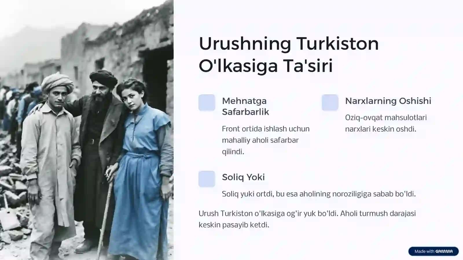 Birinchi Jahon Urushining Turkiston O'lkasiga Ta'siri va 1916-Yil Milliy Ozodlik Harakati 3