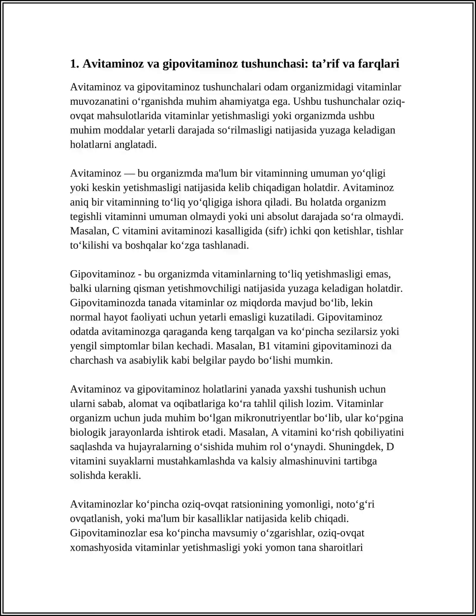 AVITAMINOV VA GIPOVITAMINOZLAR HAQIDA TUSHUNCHA 3