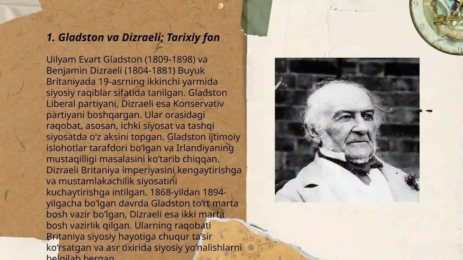 Gladston va Dizraeli o'rtasidagi siyosiy kurash 3