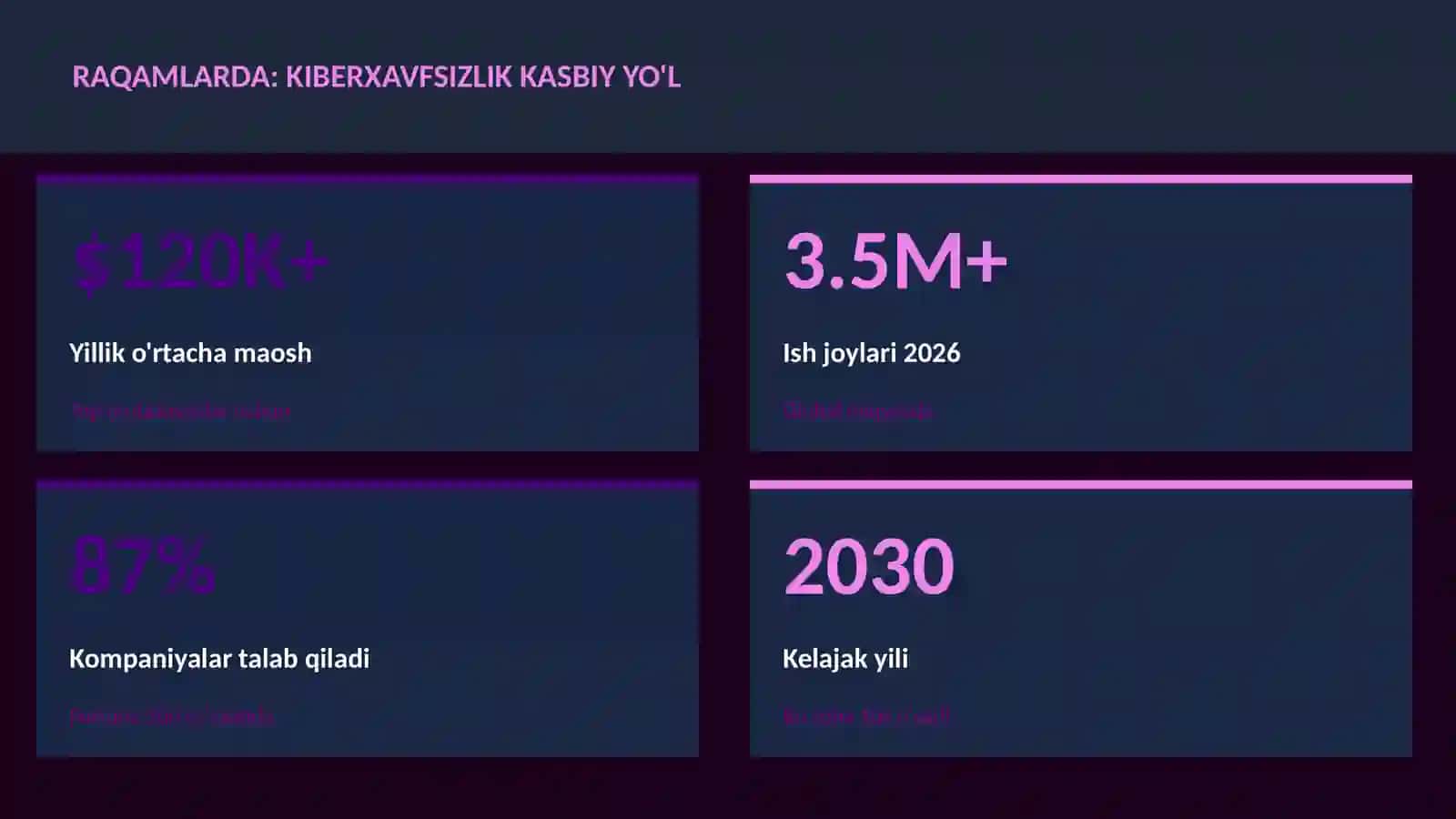 Kiberxavfsizlik kasbiy yo'l 3