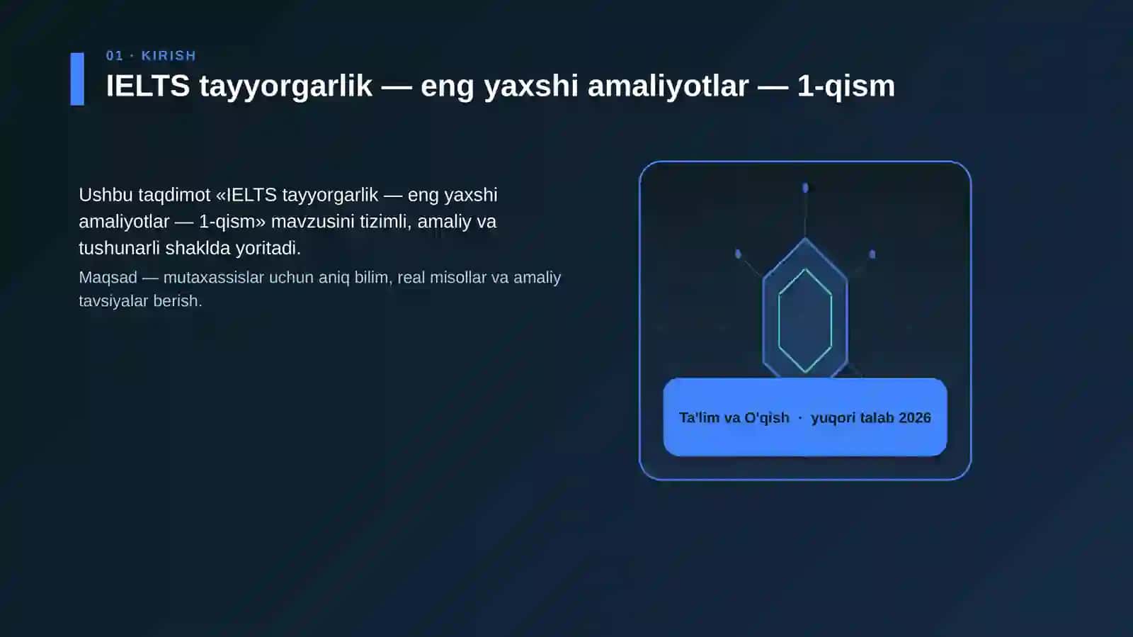 IELTS tayyorgarlik — eng yaxshi amaliyotlar — 1-qism 3