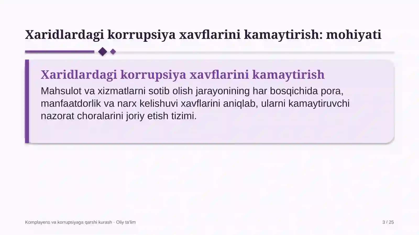 Bioenergetikada xaridlardagi korrupsiya xavflarini kamaytirish 3