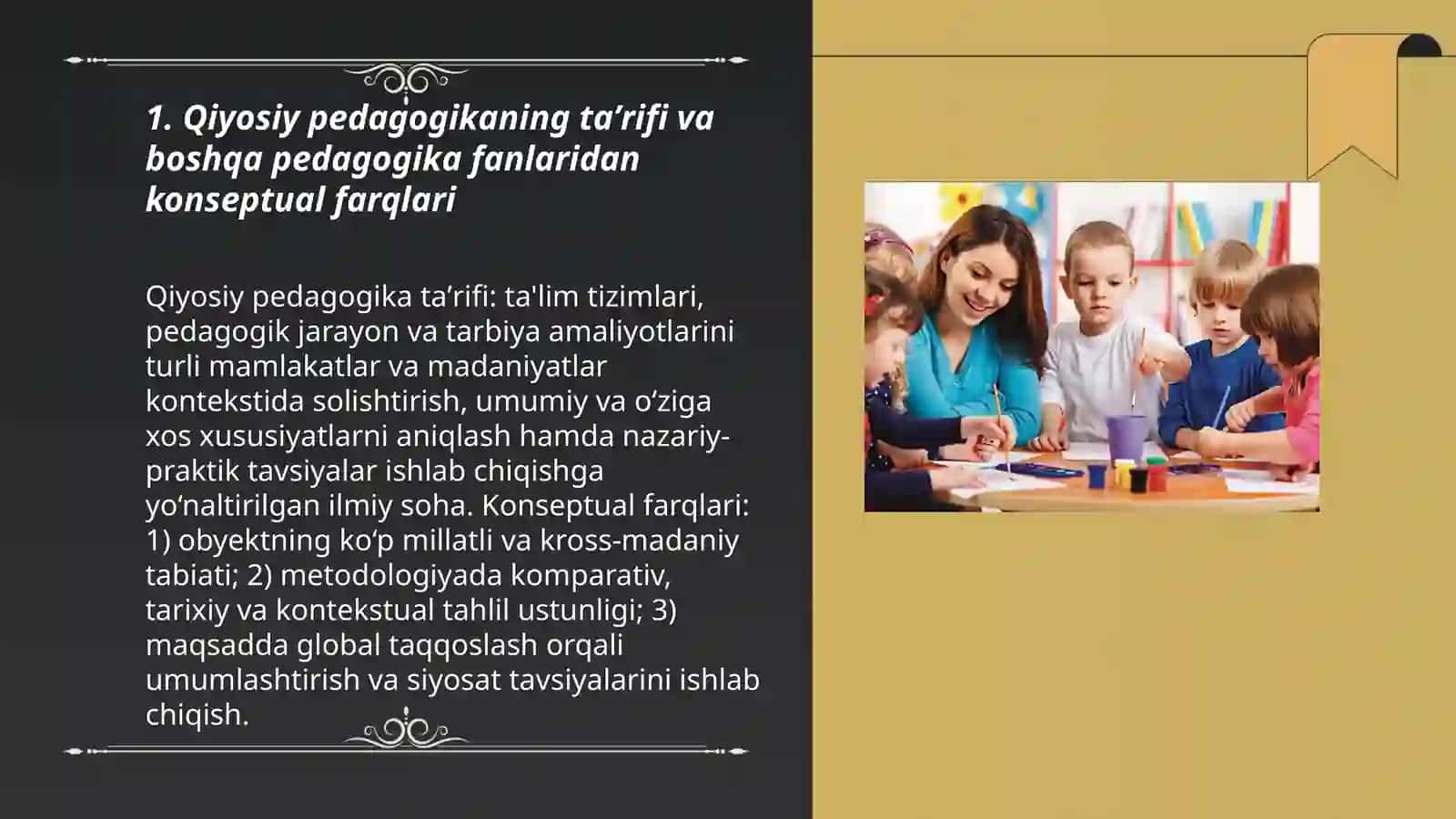Qiyosiy pedagogikaning taʼrifi va boshqa pedagogika fanlaridan konseptual farqlari 3
