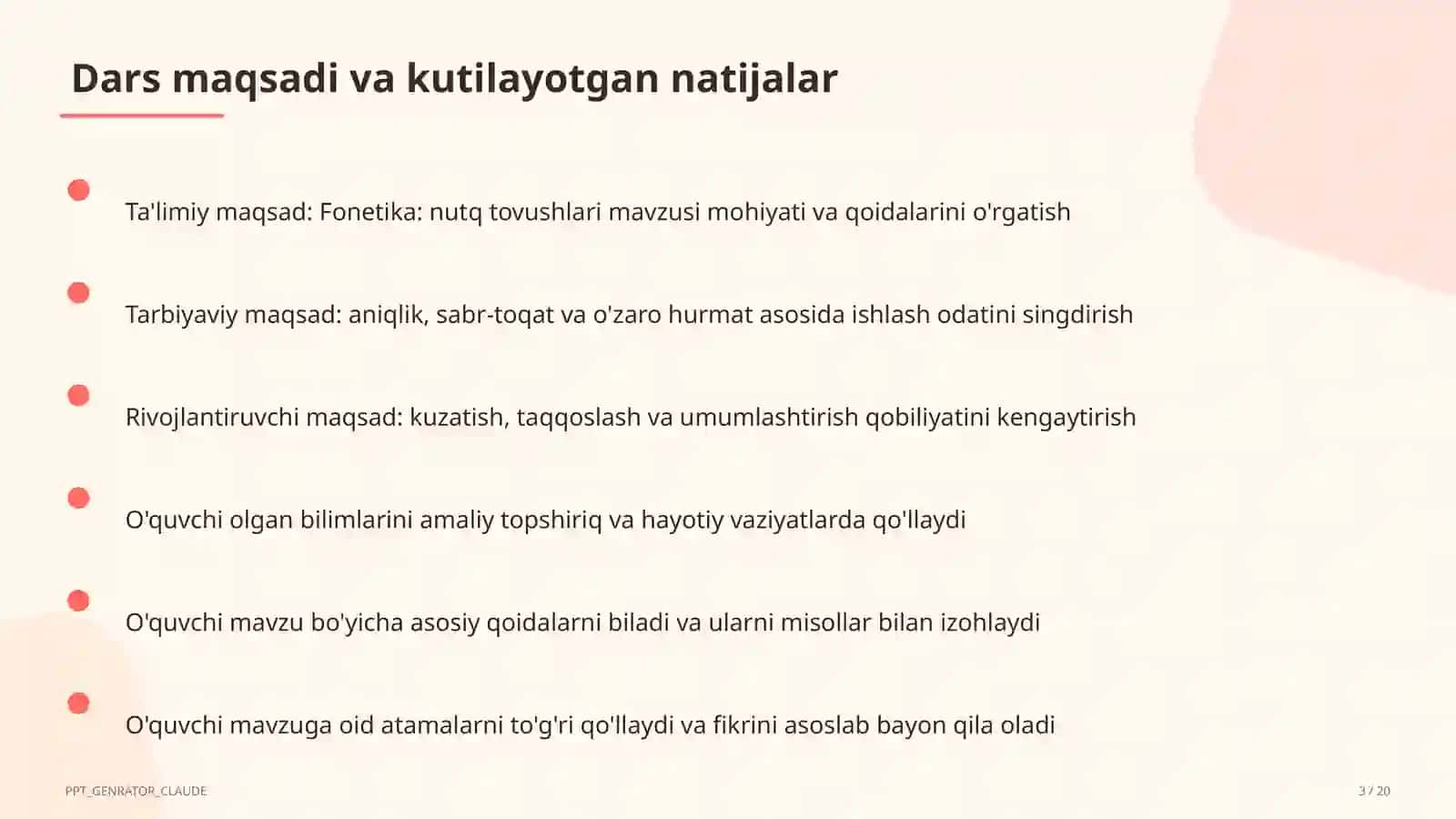 Fonetika: nutq tovushlari (5-sinf) 3