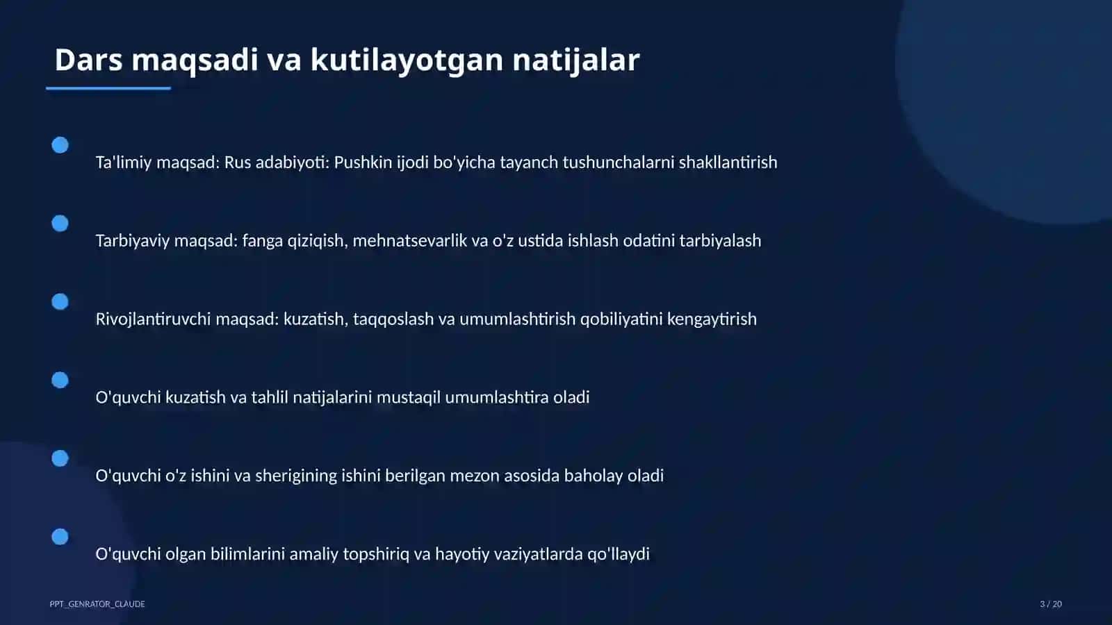 Rus adabiyoti: Pushkin ijodi (9-sinf) 3