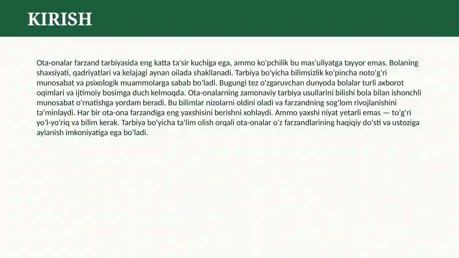 OTA-ONALARGA BOLA TARBIYASI HAQIDA BILIM BЕRISH 3