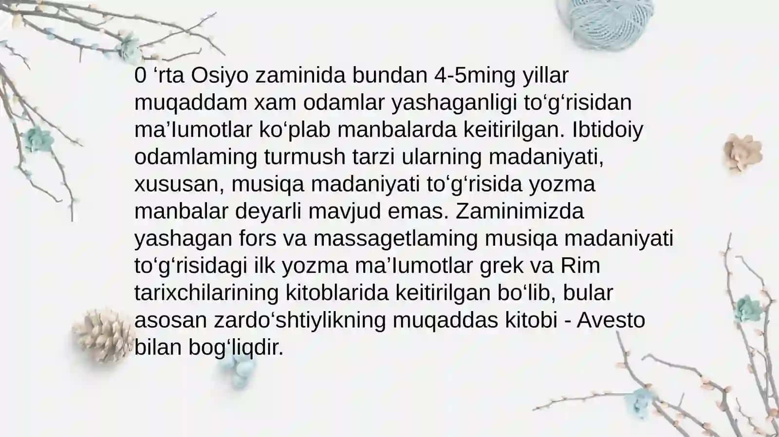 Arxeologik qazilmalar va qoyatoshlarda aks etgan musiqa cholgʻulari 3