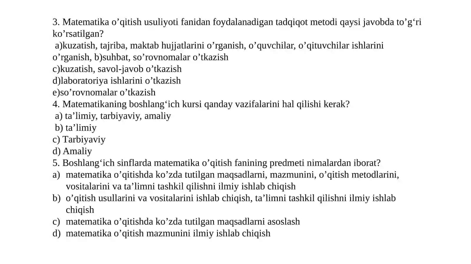 Boshlangʻich sinflarda nomanfiy butun sonlarni nomerlashga oʻrgatish metodikasining umumiy masalalari.10 va 100 ichida nomanfiy butun sonlarni nomerlashga oʻrgatish metodikasi 3
