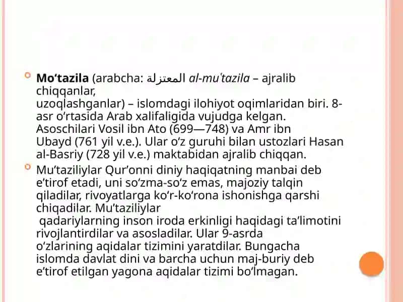 Mu’taziliylarning aqlga bergan ta’riflari 3